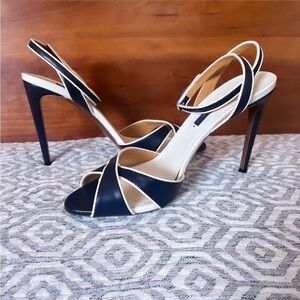 Ralph Lauren Blue and White Heels